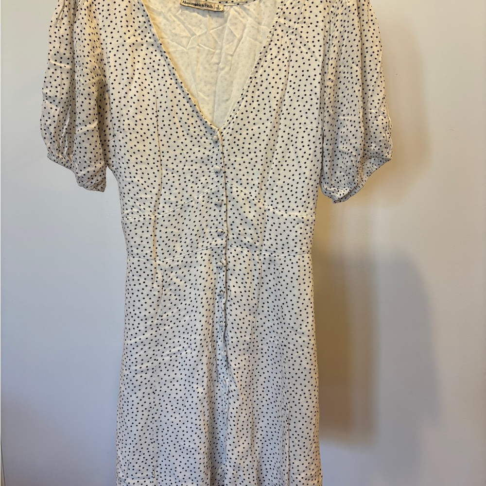 Abercrombie & Fitch Black and White Midi Dress